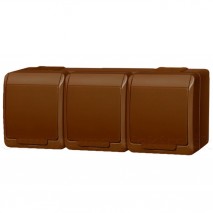 zásuvka vodo GALATEA 3-nás. hnedá 5323-06